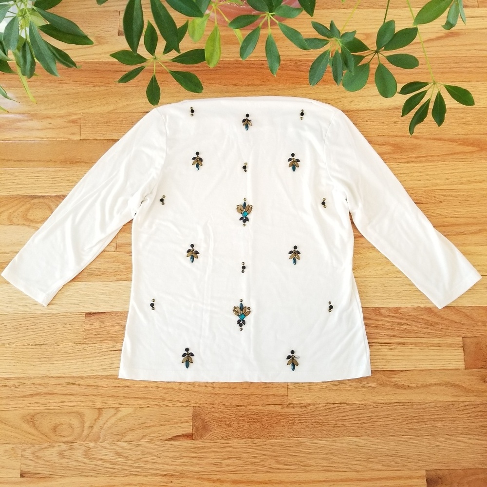 Ruby Road | Embellished Top | White